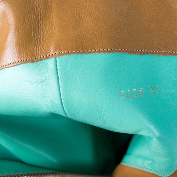 Etro Designer Tan Pineville Distressed Tall Boots - Picture 16 of 16